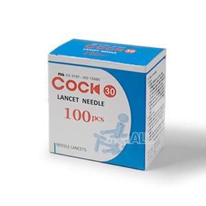 COCK 소프트 란셋니들 30G(100pcs) 사혈침 채혈침 손따는침