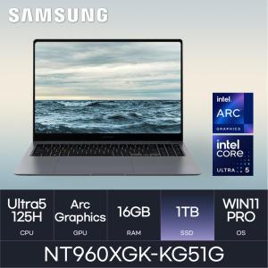 HMC/ 삼성 갤럭시북4 프로 NT960XGK-KG51G / 16GB 1TB WIN11PRO /고해상도 학생 사무용 가벼운 AI 노트북