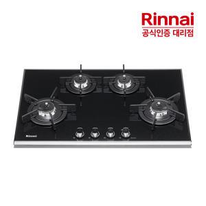 린나이 빌트인 4구 와이드 가스레인지 RBR-P4400 펄크리스탈