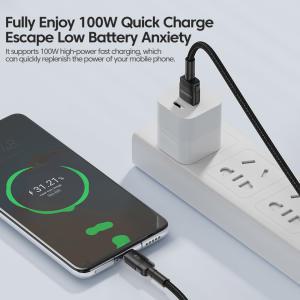 화웨이 아너 고속 충전 충전기 USB C 타입 케이블 샤오미 포코 원플러스 삼성 3M 용 데이터 코드 Tooki 6A 100W