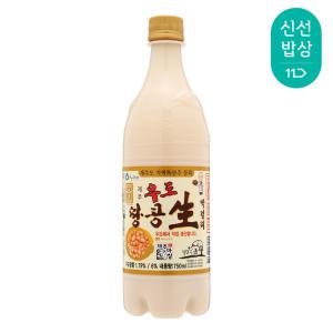 [품질보장] 낙화곡주 제주 우도땅콩생막걸리 6도 750ml 담백한 맛