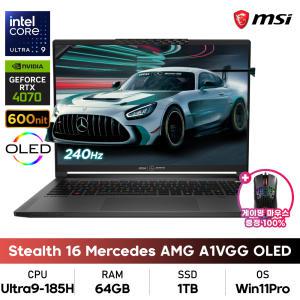 MSI 스텔스 16 Mercedes-AMG A1VGG OLED W11 코어 울트라9/64GB/1TB/RTX4070/WIN11프로 +게이밍마우스증정