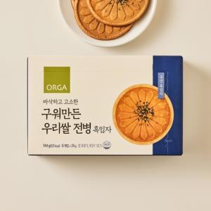 올가홀 ORGA 구워만든 우리쌀 전병 흑임자2 김1 144g (2+1 총3입)