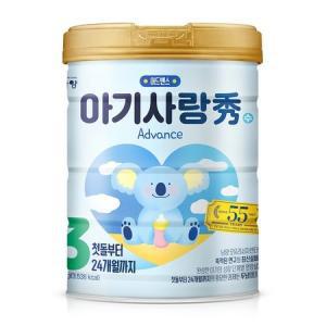 남양 아기사랑 수 어드밴스 분유 3단계 750g x 1캔