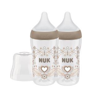 누크 퍼펙트매치 젖병 260ml 하트(M젖꼭지 포함)x2개