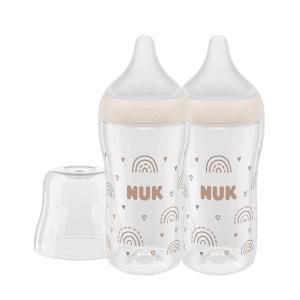 누크 퍼펙트매치 젖병 260ml 레인보우(M젖꼭지 포함)x2개