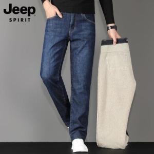 정품 JEEP SPIRIT청바지 양모 기모 청바지 빅사이즈 뽀글이 스판청바지 J8060D 일자핏