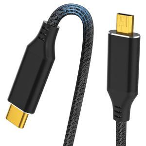 USB C - 마이크로 HDMI 케이블 1.8m 6피트 고속 4K 60Hz 2k 120Hz 3.1 타입 c to 단방향 코드 프리스타일 2