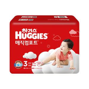 '하기스 매직컴포트 밴드 기저귀 3단계 공용 중형 72p'