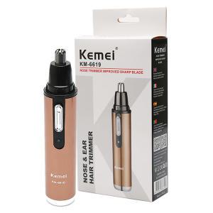 Kemei 충전 코털제거기 KM-6619 (콧털정리기 귓털깍기 코가위 코털면도기 트리머 휴대용)