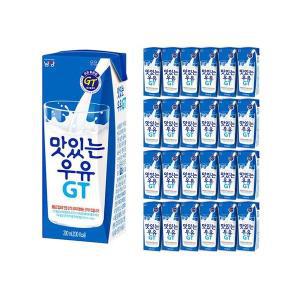 남양 맛있는우유 GT 멸균 우유 흰우유 200ml 24개