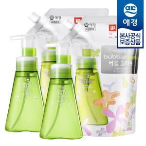 [애경]순샘 버블 올리브 주방세제 350ml x2개 + 리필 1L x2개