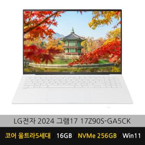 LG전자 2024 그램17 17Z90S-GA5CK WIN11 (SSD 256GB) YB 파우치+무선 마우스 증정