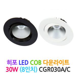 DSE 히포 LED COB 다운라이트 30W (8인치)-CGR030A/C