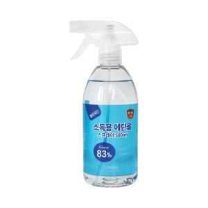 헬로제인 소독용 에탄올 83% 스프레이 500ml 국내생산