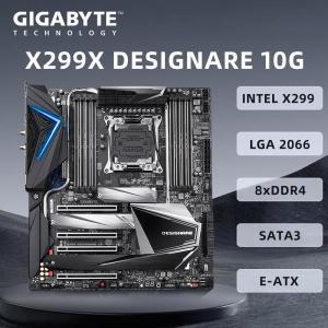 기가바이트 X299X 디자인 마더보드, LGA2066, i9-10900X 9940X I7-7800X CPU 지원, 인텔 X299 칩셋, 8 x DD