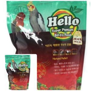 큐모아리빙 HELLO 내츄럴펠렛 프리미엄 앵무새사료 900G 사랑앵무간식 조류먹이 모란앵무간식 참새모이