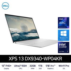 [공식총판]Dell XPS 13 DX9340-WP04KR (Ultra7 155H/FHD+/500nit/32GB/1TB/Intel Arc/Win11 Pro)