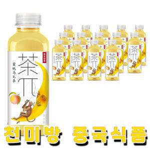 중국음료수 차파이 복숭아 우롱차 1박스 500ml, 15개 [원산지:중국]