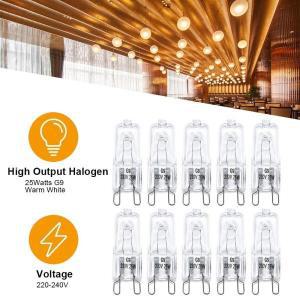 고온 저항 에너지 절약 크리스탈 램프 교체 LED 전구, G9 할로겐 220V, 25W, 40W, 60W, 10 개