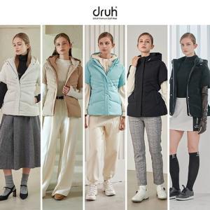 [DRUH] 24FW 드루 여성 덕다운 반팔 패딩 점퍼 1종