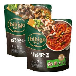 [CJ제일제당][본사배송][밀키트] 비비고 곱창순대전골 935g + 낙곱새전골 720g