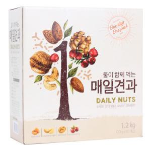 둘이 함께 먹는 매일견과 1.2kg 아몬드호두 견과/60봉