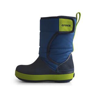 [(CROCS)] 로지포인트 스노우 부츠 키즈 블루진/네이비 (CROCS LODGEPOINT SNOW BOOT K)