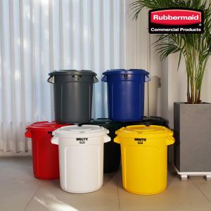 미국 러버메이드 벤티드 브루트 원형 컨테이너 Rubbermaid BRUTE 박스 다용도 휴지통 37L 75L 121L 166L 208L 리터 쓰레기통 카페 생두 원두 보관용 학교 급식실 음식물 분리 수거통