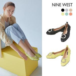 [NINE WEST]나인웨스트 이태리 레더 크리스탈 플렛 NW022