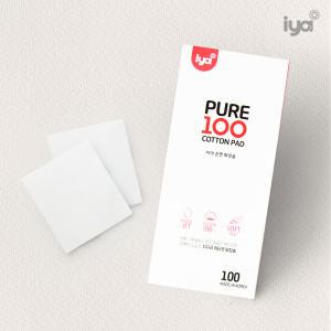 이야 PURE 100 순면화장솜 1박스 100매(60*70mm) 저자극 워터젯 가공