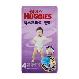 2024 하기스 맥스드라이 팬티형 기저귀 대형 4단계 남아용 52p X 1팩