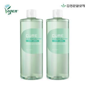 (15%추가) 김정문알로에 큐어 워터 젤리 토너 500ml 2개