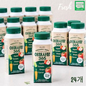 [비락] 유기농 야채사랑365 190mL(24팩) [원산지:국산]