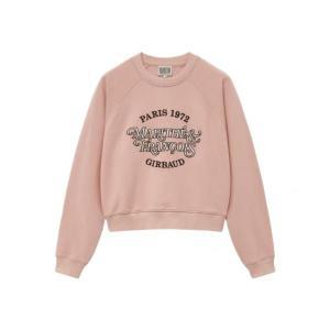 마리떼 프랑소와 저버 W MELLOW LOGO RAGLAN 크롭 스웨트셔츠 light pink 매장정품 156606