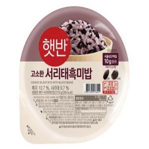 햇반 서리태 흑미밥 210g x 18