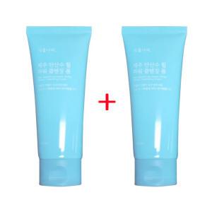 식물나라 제주 탄산수 파워 휩 클렌징폼 150ml 2개