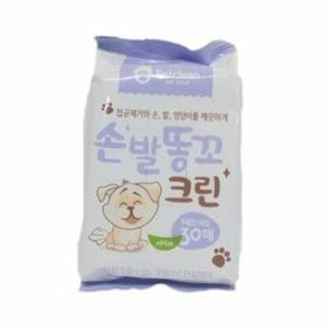 애견 ZCUBZZRR 물티슈 발바닥 엉덩이 강아지 크리너 30매