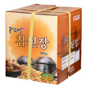 뚝배기 공산애 참된장 14KG 전통 한식 재래 식당 업소된장