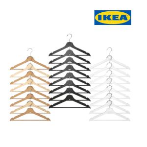 이케아  부메랑 원목 나무 옷걸이 1세트 (8개)  내추럴, 흰색, 검정 / Ikea Bumerang wood hanger