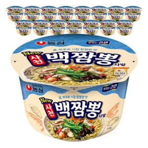 농심 사천백짬뽕 사발, 75g, 16개