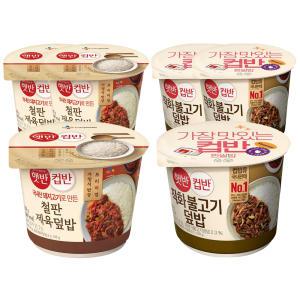 CJ 컵반 철판제육덮밥, 256g, 3개 + 직화불고기덮밥, 257g, 3개