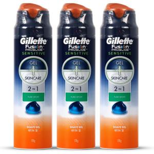 질레트(Gillette) 퓨전 프로글라이드 2 in1 퓨어스포츠 젤 170g 3개