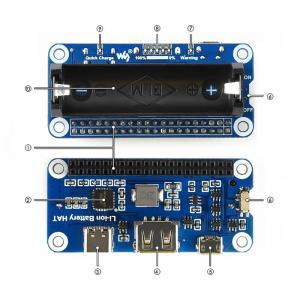 5V 조정 출력 Raspberry Pi 리튬 이온 배터리 확장 보드 통합 SW6106 보조베터리 칩 라즈베리 파이 호환 4