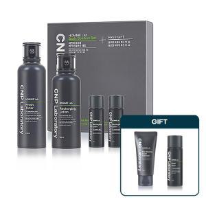 CNP 옴므랩 베이직 솔루션 세트 + (프리쉐이빙 폼클렌저 50ml + 프레쉬토너 31ml