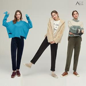 [어썸핏]23FW 여성 벨벳 코듀로이 기모 팬츠 3종