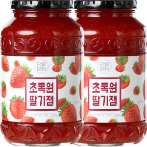 초록원 딸기잼 2kg(1kgx 2병)