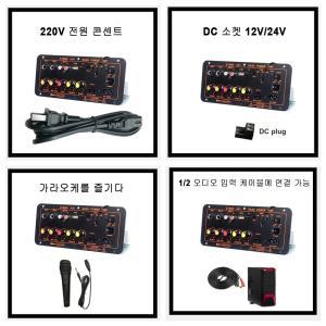 D100 D300 600W Bluetooth 오디오 증폭기 보드 서브우퍼 듀얼 마이크 모듈 DC 12V 24V AC 220V 미디어 플레