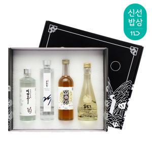 [품질보장] 청와대 선정주 오봉도세트_문배술25,이강주19, 솔송주13,한산소곡주16