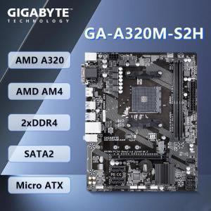 GA-A320M-S2H 기가바이트 AM4 마더보드  AMD A320 셋 소켓 Ryzen 5 5600 DDR4pcI-E3.0 M.2MicroATX 100% 테